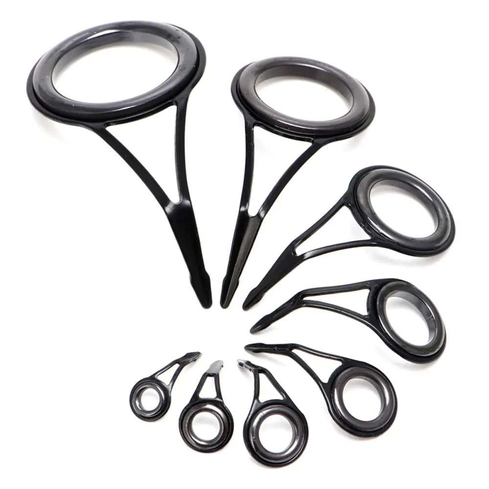 8 Size Fishing Accessories Stainless Steel Fishing Rod Guide Tip Wire Loop Eye Guide Fishing Pole Circle Ring