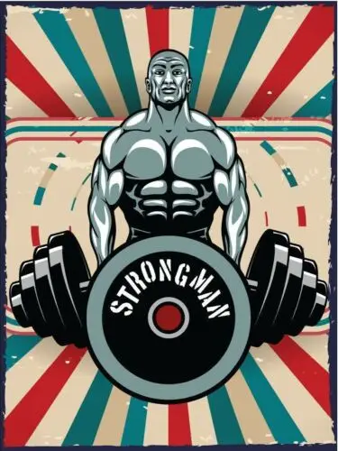 Metal plaque vintage retro style Strongman Competition Classic tin door sign tin sign