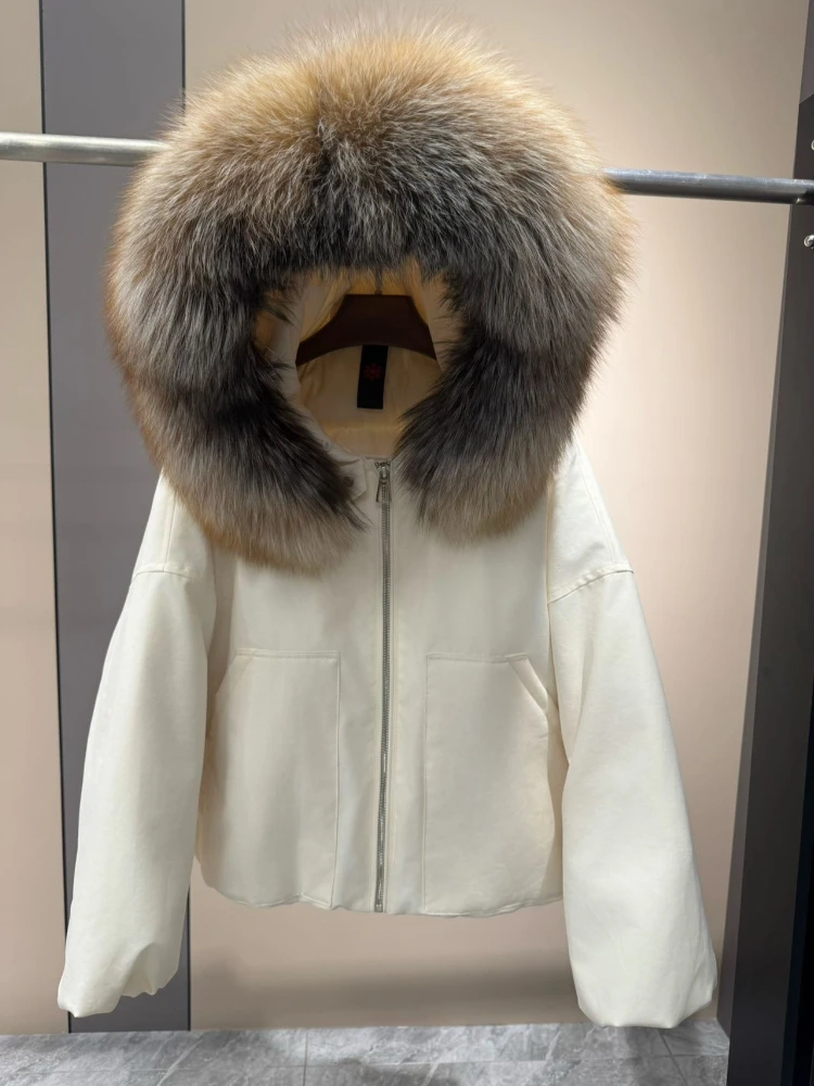 Ladies' Cropped Fur Jacket Thick Thermal Button Closure Open Front Pockets Coat for Winter Cold Climate Street Style Party