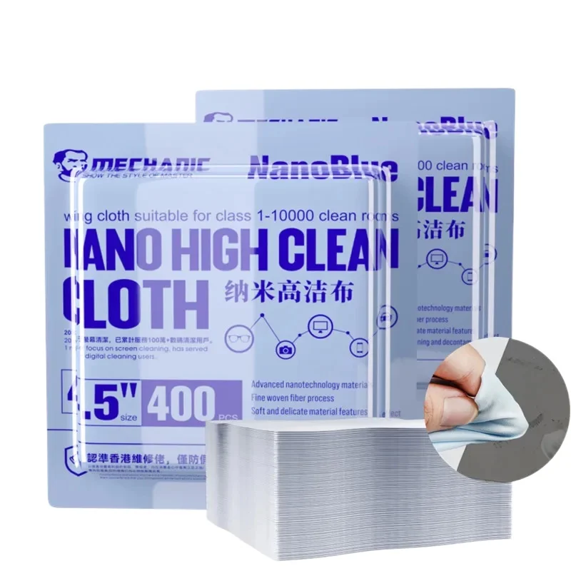 

МЕХАНИК 4,5 дюйма, 400 шт., синий, черный, желтый, нано-чистая, пылезащитная ткань для задней крышки телефона, стеклянный объектив камеры, стеклоочиститель для очистки от пыли