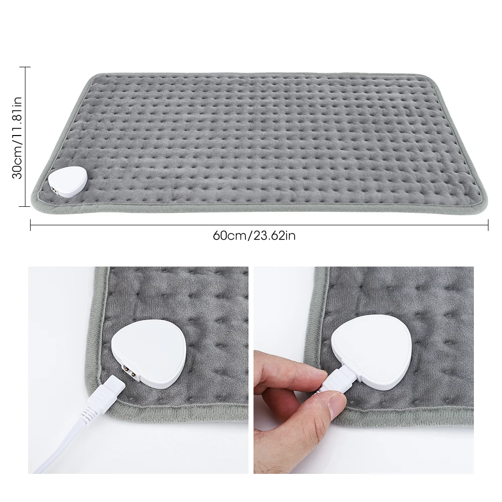Electric Heating Pad Shoulder Back Leg Pain Relief Physiotherapy Winter Heater Timed Temperature Control Heating Blanket Mat
