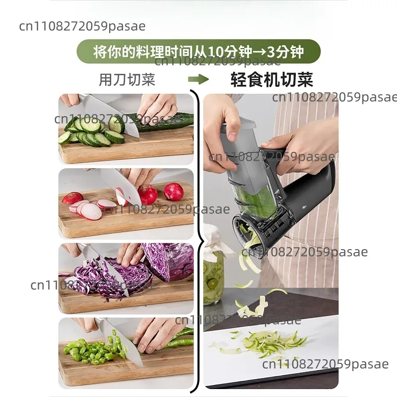 Electric Handheld Food Processor: The Ultimate Salad and Vegetable Cutter—Multifunctional Home-Use Shredder and Slicer