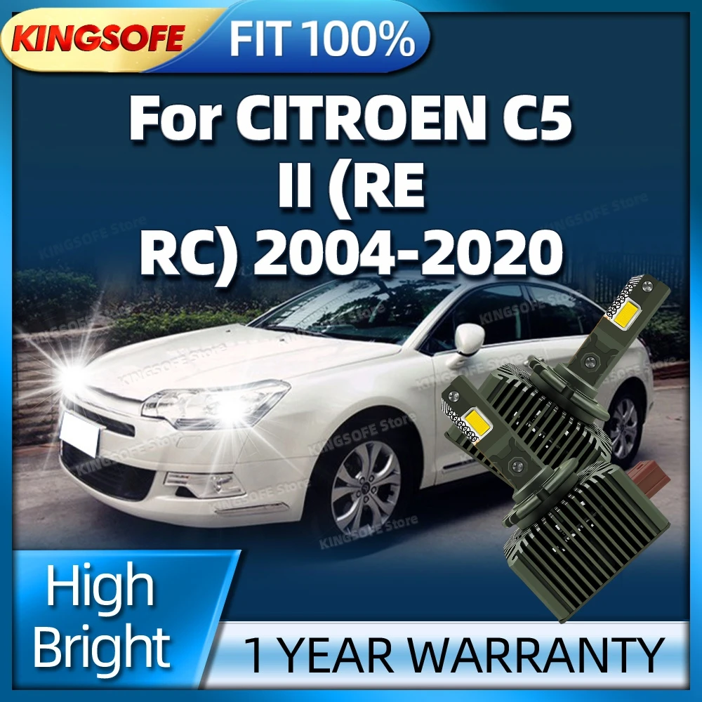 

LED D1S Headlight HID Bulbs Canbus CSP 50000LM Super Bright Lamp For CITROEN C5 II RE RC 2004-2020 2010 2011 2012 2013 2014
