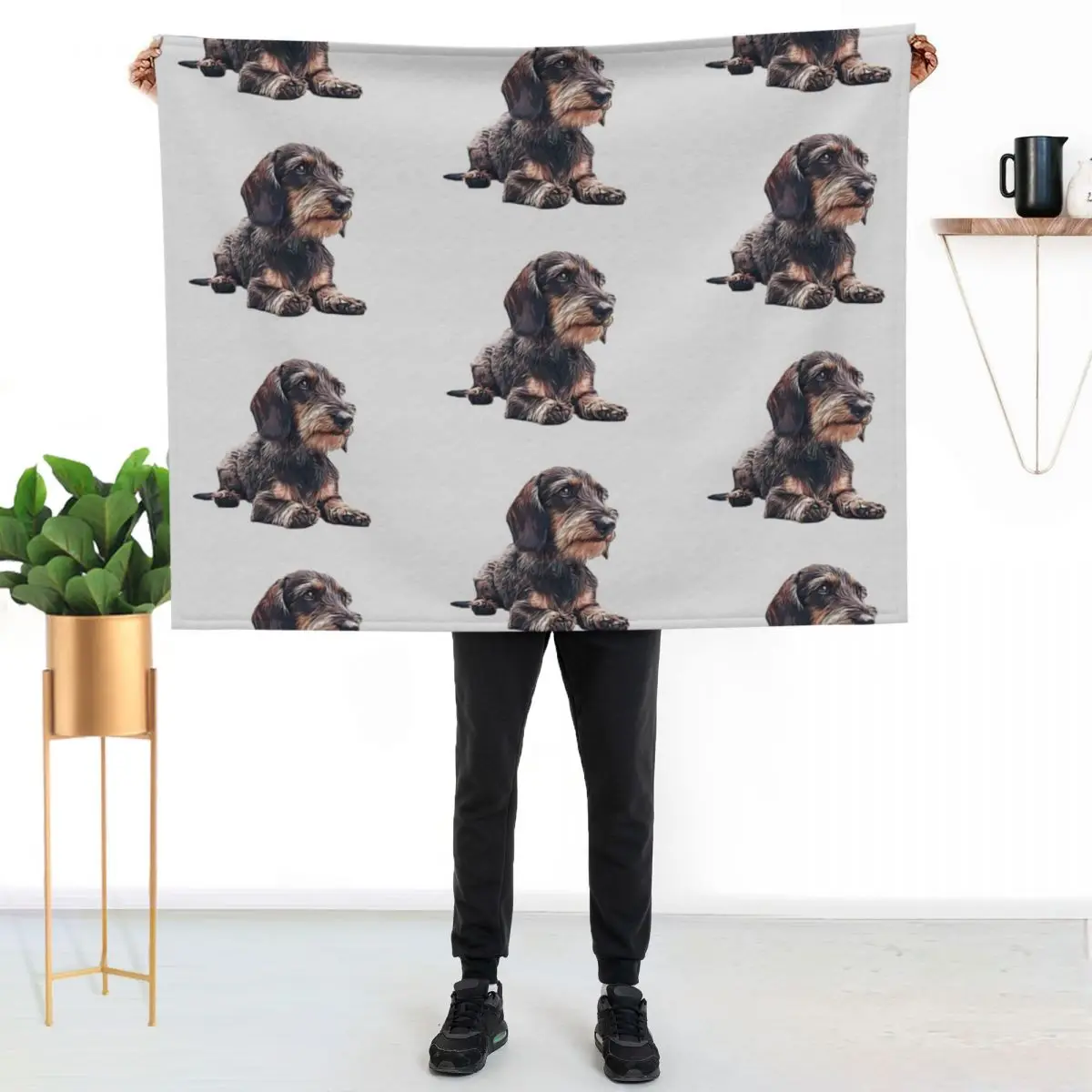 Dachshund Wire Haired Throw Blanket christmas decoration Quilt manga Warm funny gift wednesday Blankets