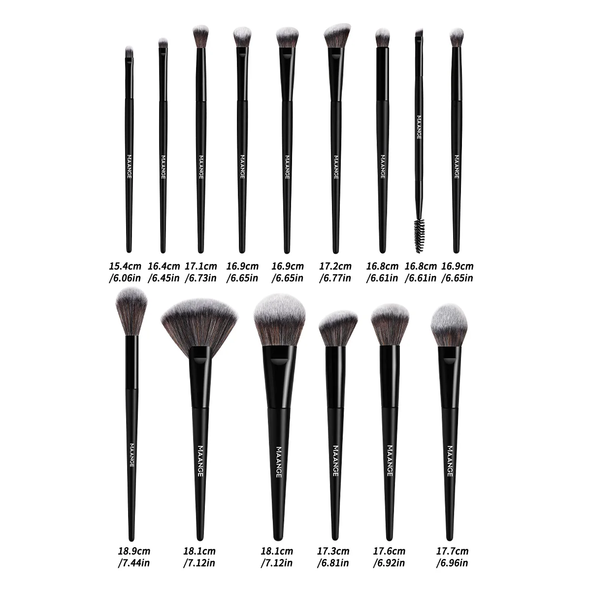 MAANGE Make-Up Kwasten 15 stks Gezicht Oogborstels Ultra Zacht Haar Foundation Concealer Blush Oogschaduw Kabuki Make-Up Borstel kit Gereedschap