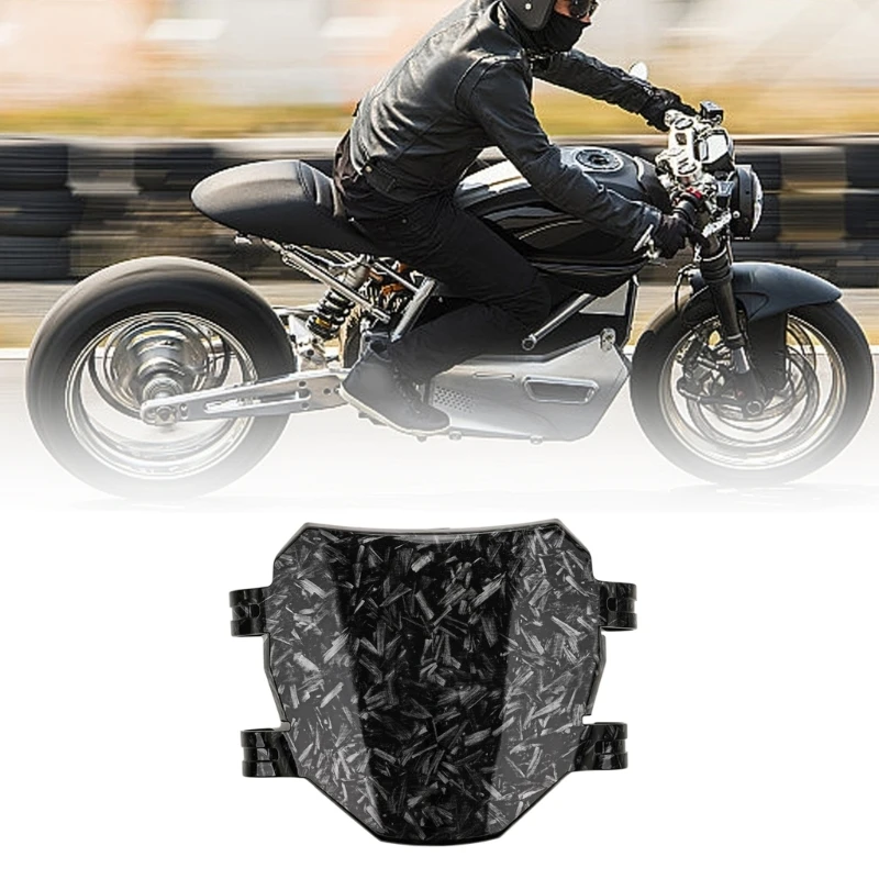 Motorcycle Number Plate Panel with Carbon Fiber Style Pattern,Contoured Plastic Board with Defined Area for MX3 MX4 Dis