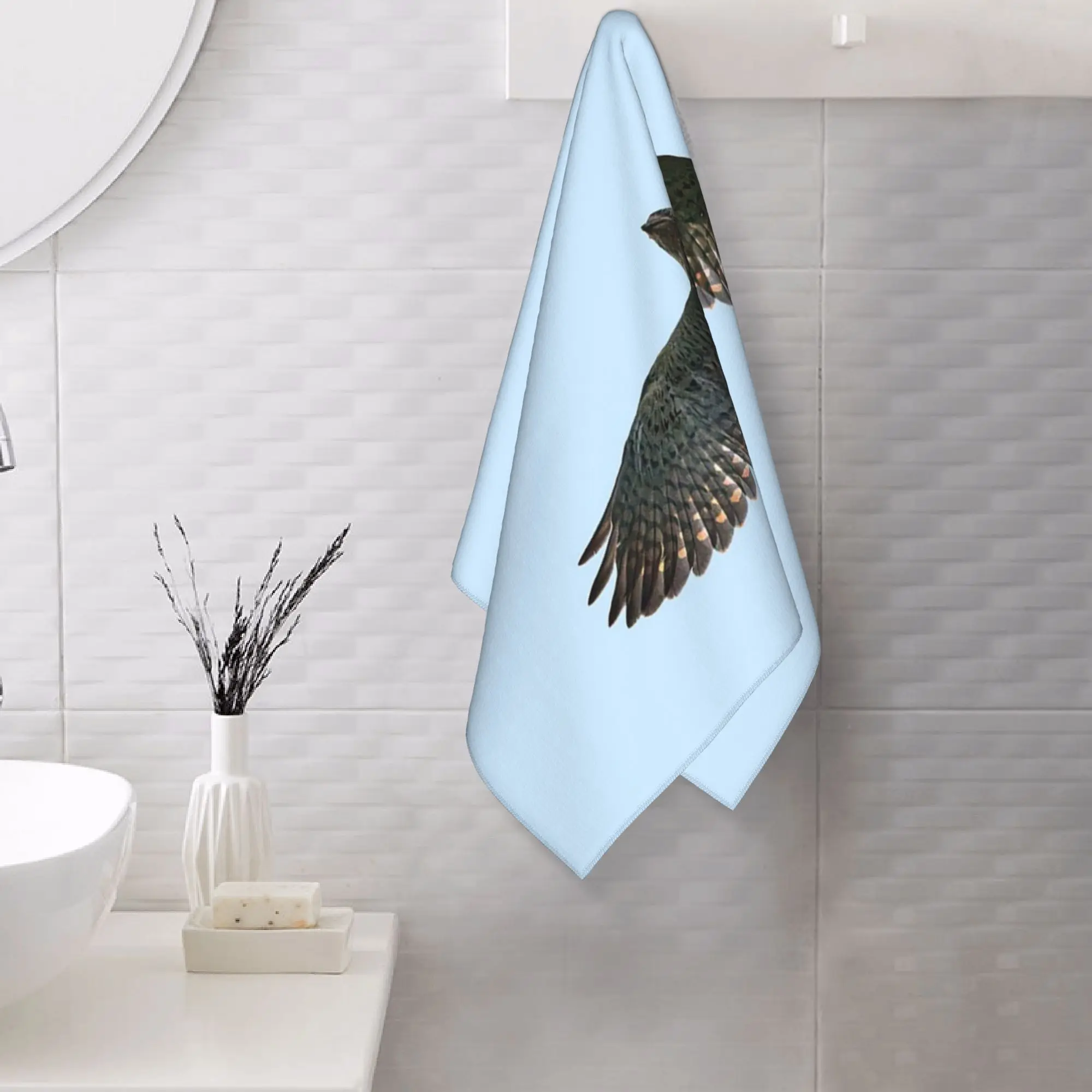 Custom On the fly. Common kestrel Soft Face Towel Quick Dry Pool Bath Cotton Towels Absorbent