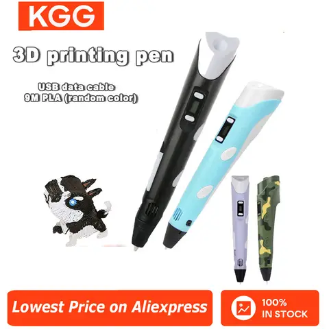 3D Printing Pen DIY Three-dimensional Painting Children Toys Fun Camouflage With LCD Screen Compatible PLA Filament Toys Gift
