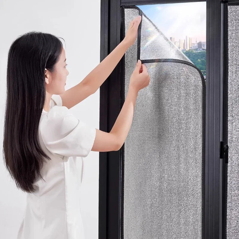 50X50CM 50X100CM Heat Control Window Film Self Adhesive Sun Blocking Insulation for Balcony Sunroom Glass Privacy Shade Sticker