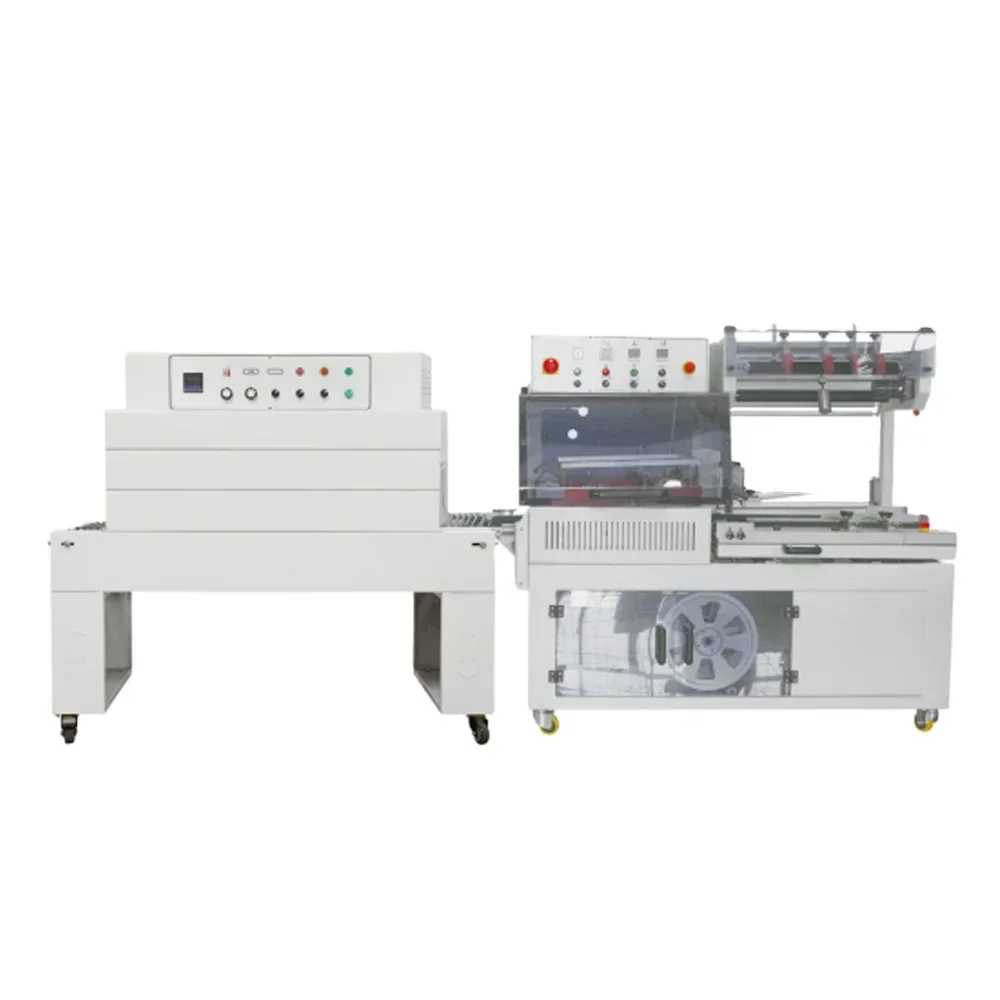 QL5545 Automatic L-type sealer shrink tunnel shrinking perfume bottle carton box  strapping machineHOT SALES