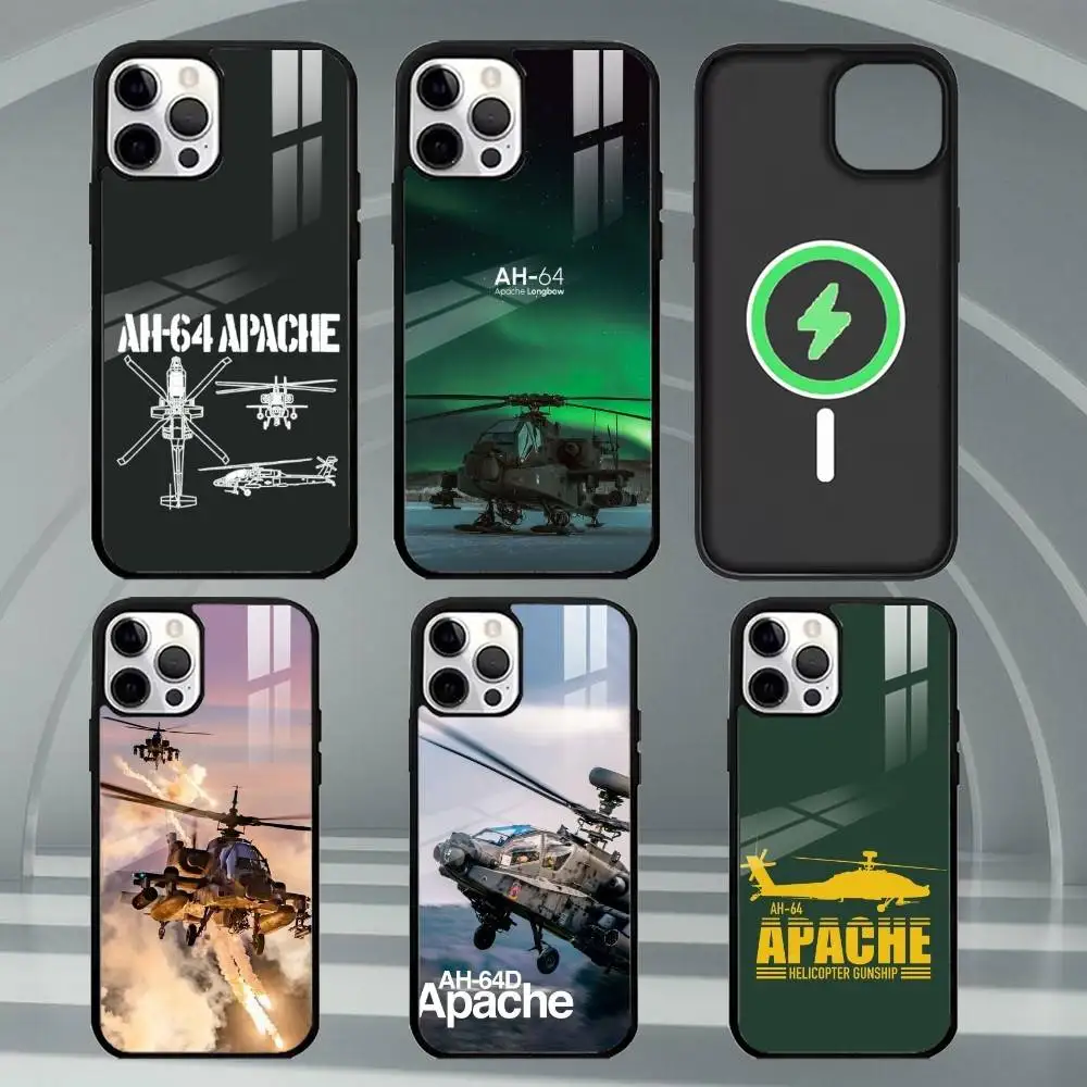 

A-Apache A-AH-64 Phone Case For iPhone17,16,15,14,13,12,11 Plus,Pro Max Magnetic For Magsafe Wireless Charging