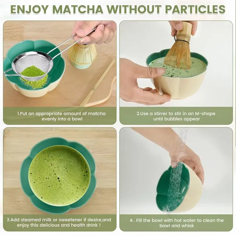 THIVN-Practical Matcha Kit 1 Set Whisk Holder Tea Spoon Japanese Tea Accessories Japanese Matchatea Matcha Whisk Holder