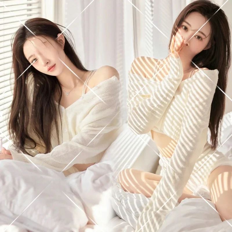 

Korean Style Pure Desire Sweater Women's Artistic Photography Studio Theme New Arrival Oxygen Girl Photo Shoot Stage Costume