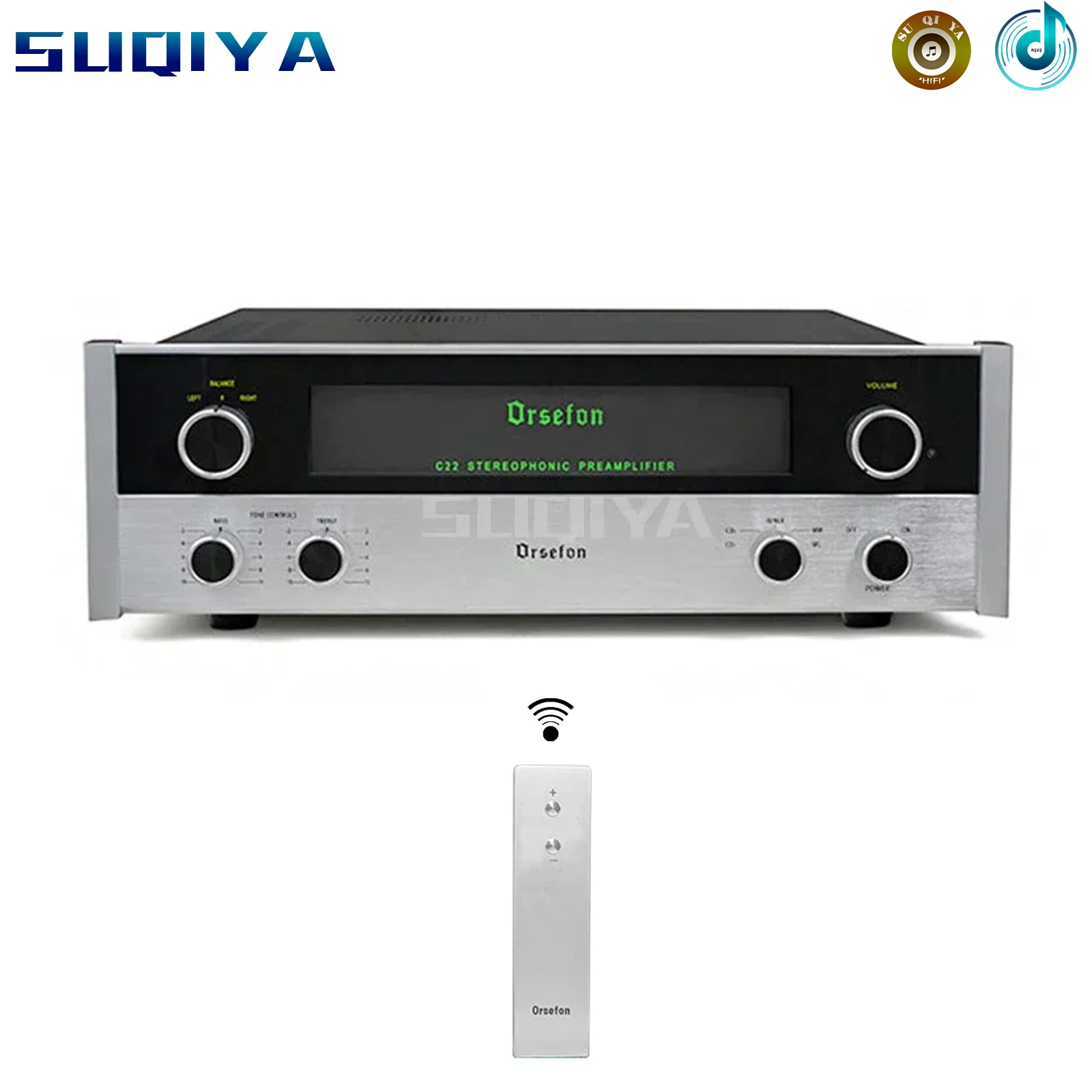 

SUQIYA-2.0 Channel Vacuum Tube Preamp Mm Mc Phono Tube Preamplifier 1:1 Copy Mcintosh Line Classic C22 With Remote Control