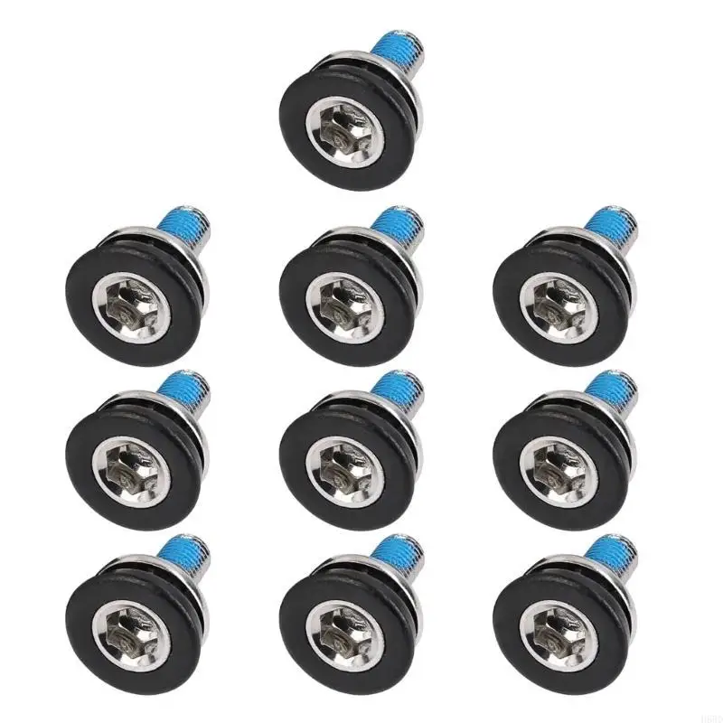 Bike Bolts Set 10Pcs Inner Hexagon Threaded Screws Lock, 8'' Thread, Waterproof 