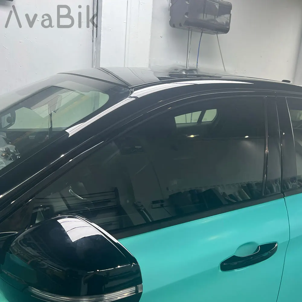 

20/50cm x152cm Premium Glossy Crystal Black Vinyl Wrap Film Bubble Free Low Tack Glue Stickers for Motorcycle Car Accessories