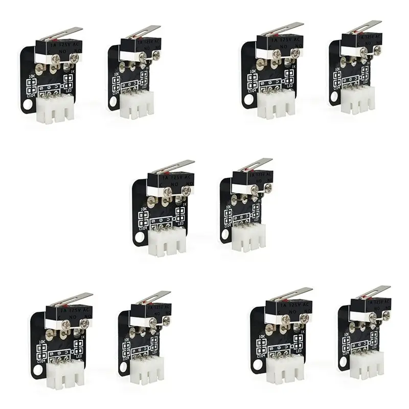 【CYBER MONDAY】10 Pcs 3D Printer Part End Stop Limit Switch 3 Pin Compatible with CNC RAMPS 1.4 RepRap 3D Printer for -10 10S,S4,