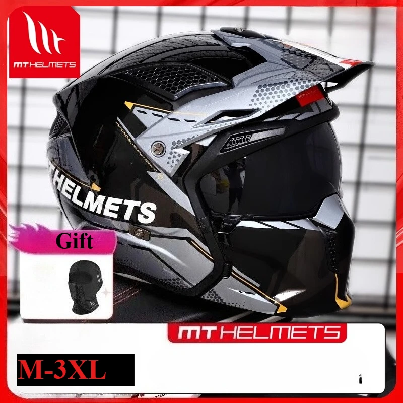 MT Helmet Motorcycle Unisex Rally Helmet Road Motorcycle Locomotive Four Seasons Off-road Retro Full Helmet Street Fighter