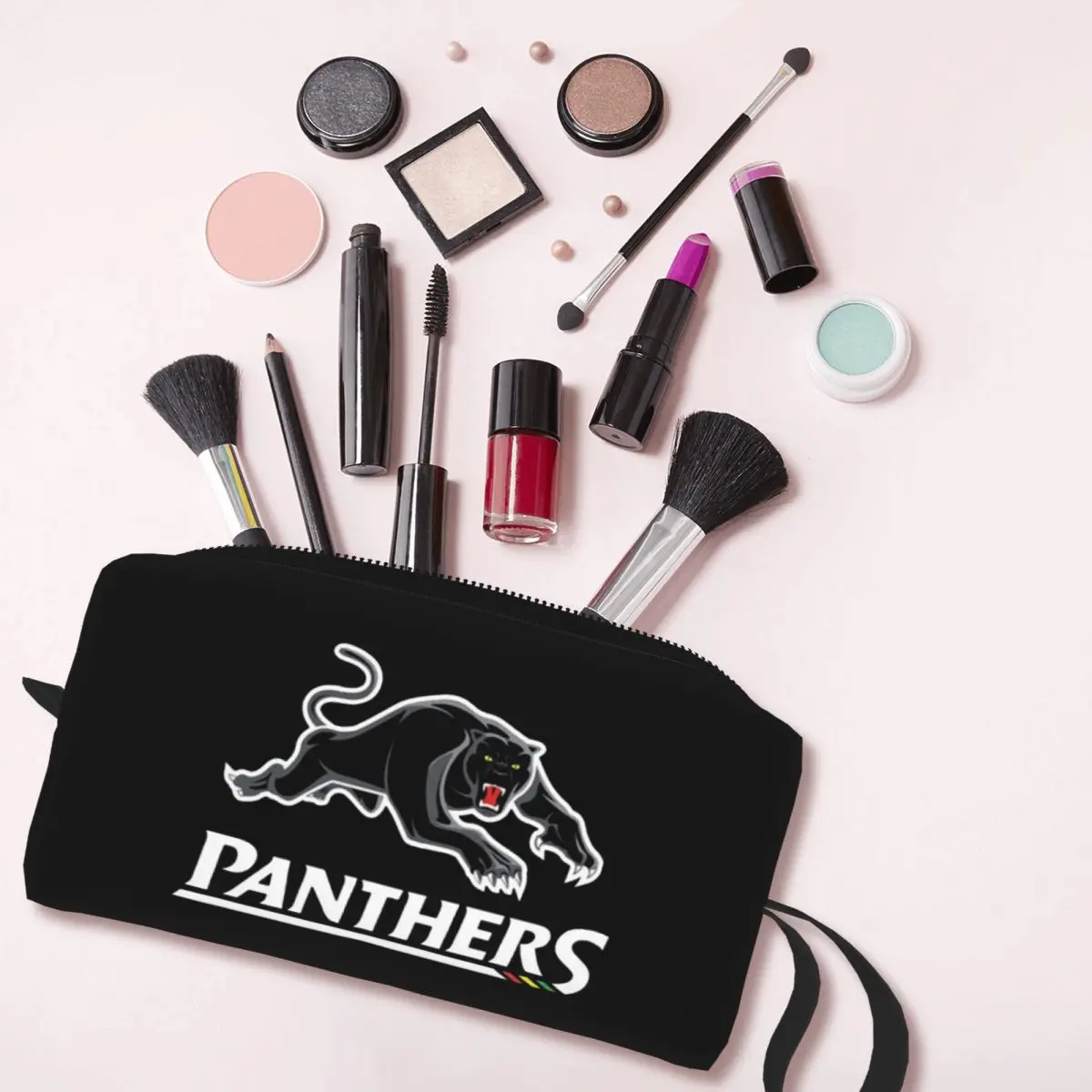 Panthers-Penrit Makeup Bag Cosmetic Organizer Toiletry Cosmetic Bag for Women Beauty Travel Pencil Case
