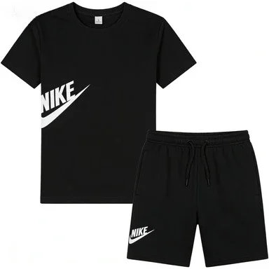 

2026 Men's Summer T-shirt and Shorts Set, Men's Breathable Sportswear Set, Casual and Fashionable Short-sleeved T-shirt Set