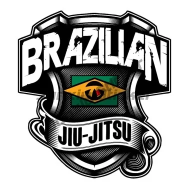 البرازيل ريو دي جانيرو ملصق الختم جولة العلم البرازيلي جيوجيتسو فنون الدفاع عن النفس شارة ملصق مائي تعزيز نمطك مع الوقاية البرازيلية