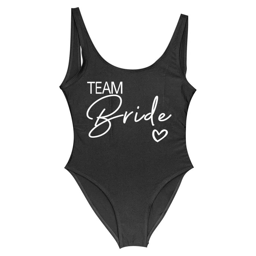 S-3XL Bride Swimsuit Women 2023 New Team Bride One-Piece Swimwear For Bachelor Party Hen Party Bathing Suits