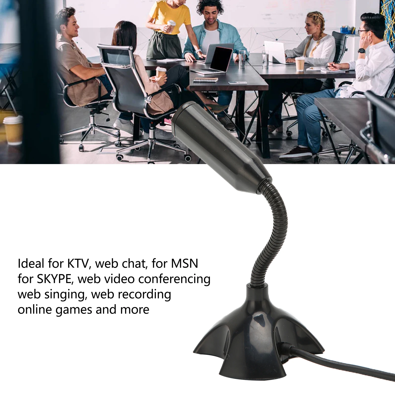USB Microphone Professional Omnidirectional Noise Cancelling Desktop Condenser Conferencing Microphone USB Desktop Microphone
