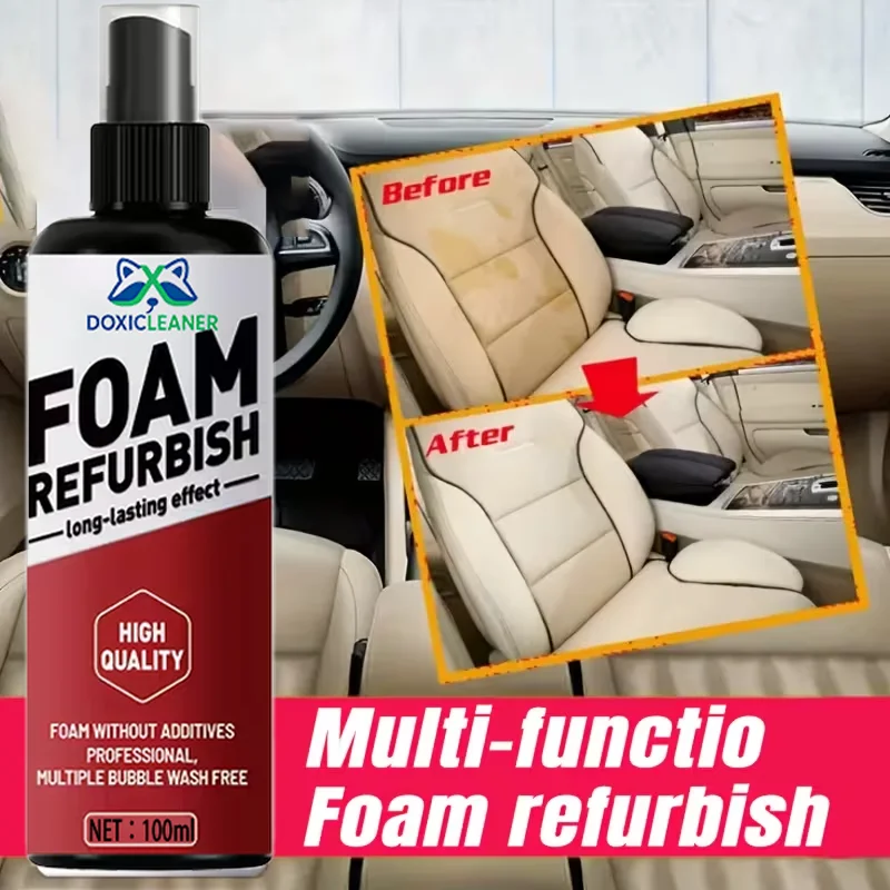 ملمع سيارة داخلي متعدد الأغراض، مصمم للاستخدام على الأسطح الداخلية وعجلات القيادة والبلاستيك ولوحات القيادة والأقمشة وغيرها