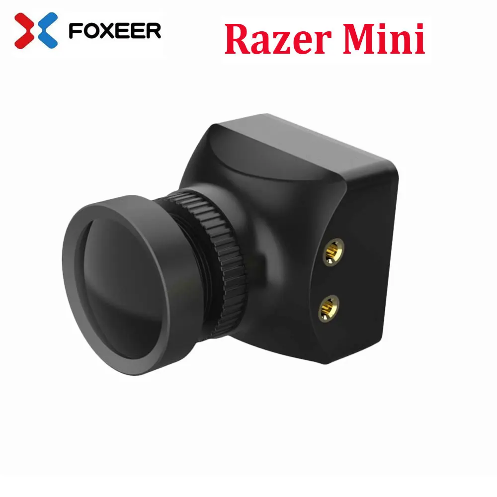 Foxeer Razer Mini HD 5MP 2,1mm lente M12 1200TVL cámara FPV estándar NTSC PAL conmutable 4ms latencia 22*22mm para Dron FPV