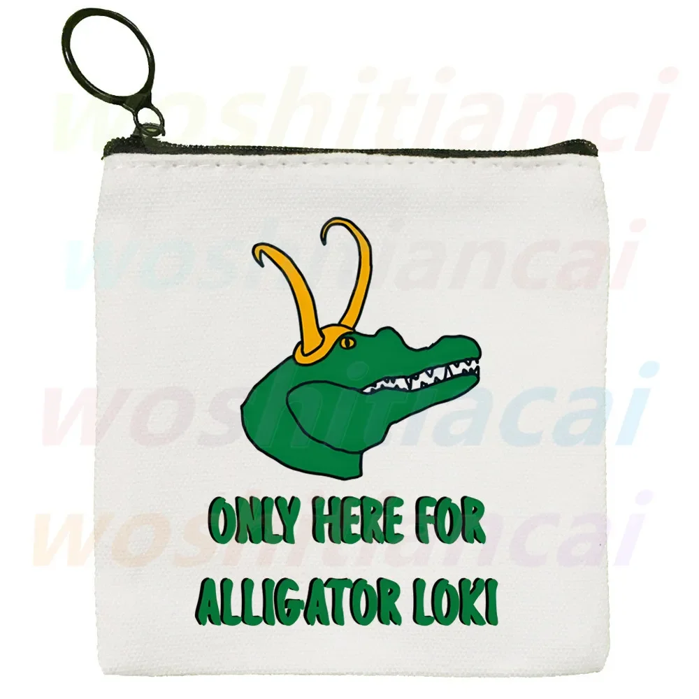 Loki Crocodile Gator น่ารักมินิเหรียญกระเป๋าผ้าใบกระเป๋าสตางค์นักเรียนเหรียญซิปมือหญิงกรณีที่สําคัญ