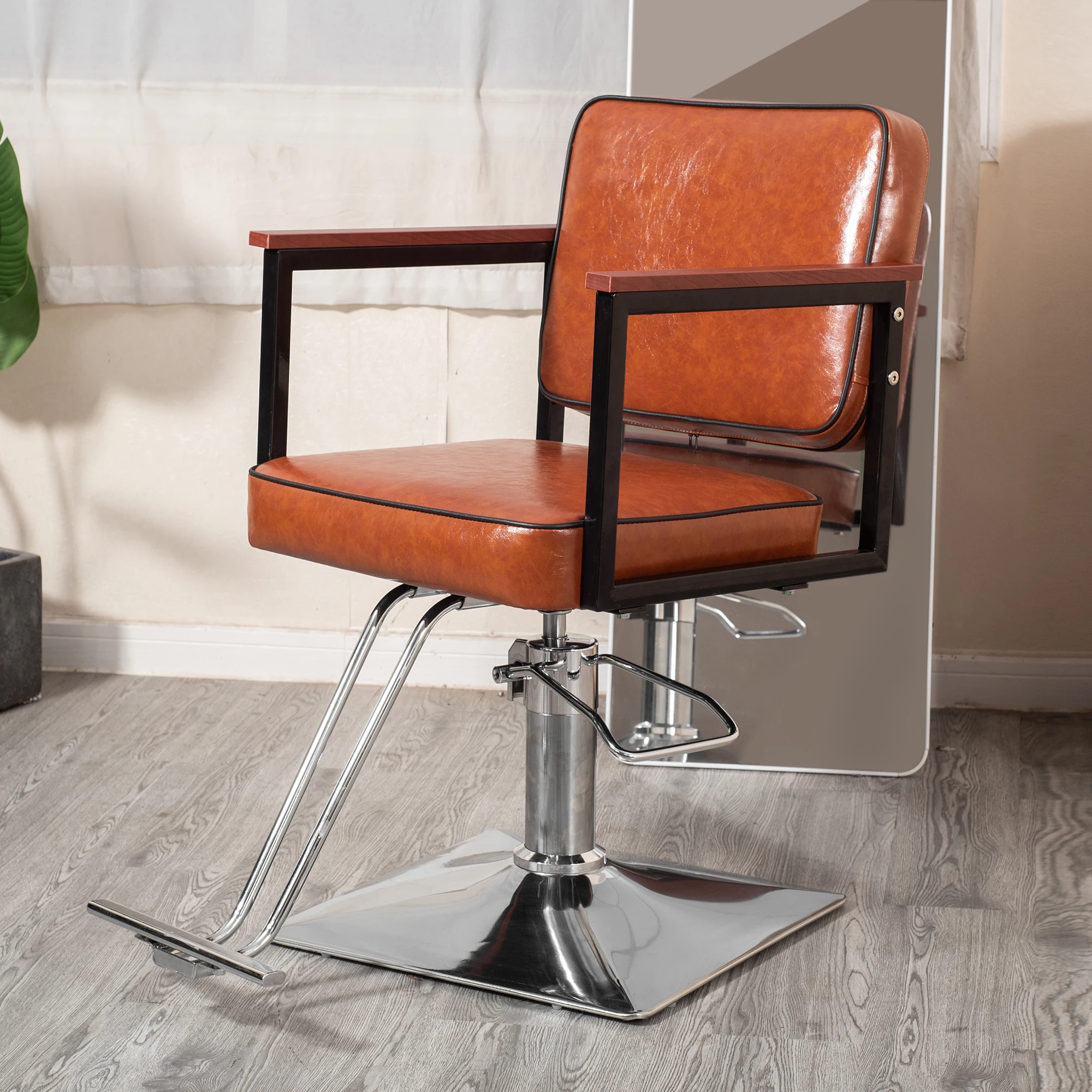 Professional Heavy Duty Barber Chair,Hot Selling Wholesale Cheap New Product Creative Online Armchair Orange Styling Chair