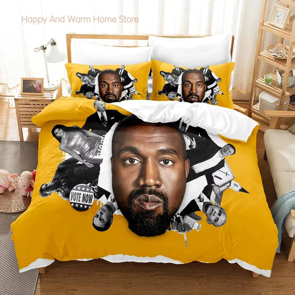 

2025 Kanye West Bedding Set Single Twin Full Queen King Size Bed Set Boys Aldult Bedroom Duvetcover Sets 3D Print bed sheet set