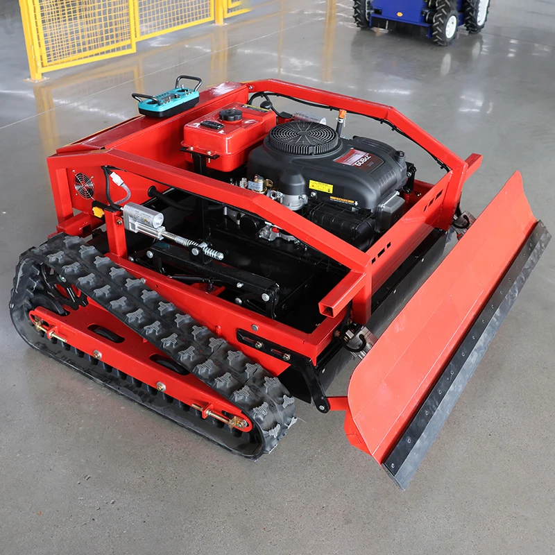 เครื่องกวาดหิมะแบบมีรีโมทคอนโทรลขนาดเล็ก 550 มม. พร้อมที่ตักหิมะ ราคาโรงงาน