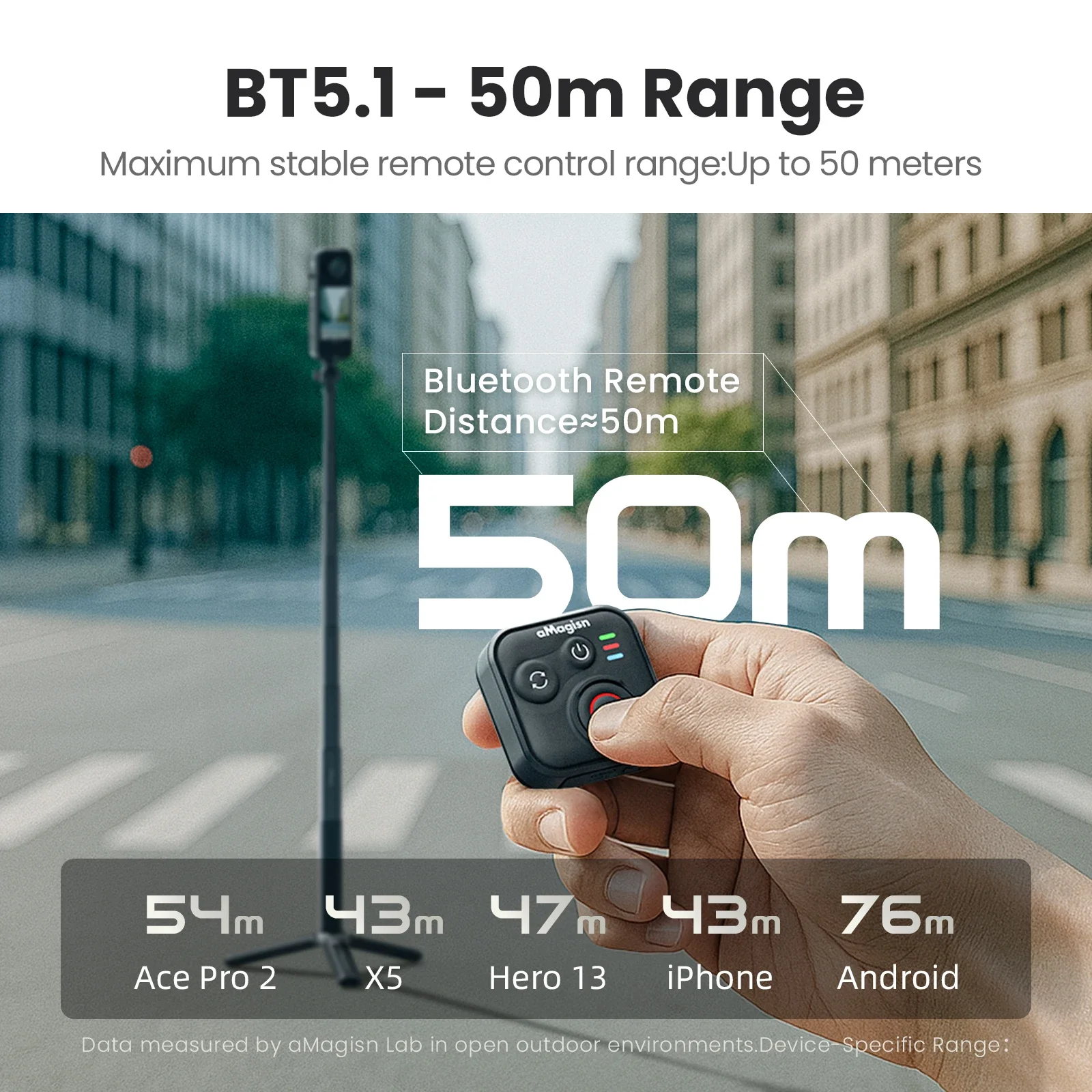 جهاز تحكم عن بعد لاسلكي يعمل بالبلوتوث لكاميرا Insta360 X5/X4/Ace Pro 2/Ace Pro/Go 3S لكاميرا Gopro Hero 13 12 #2