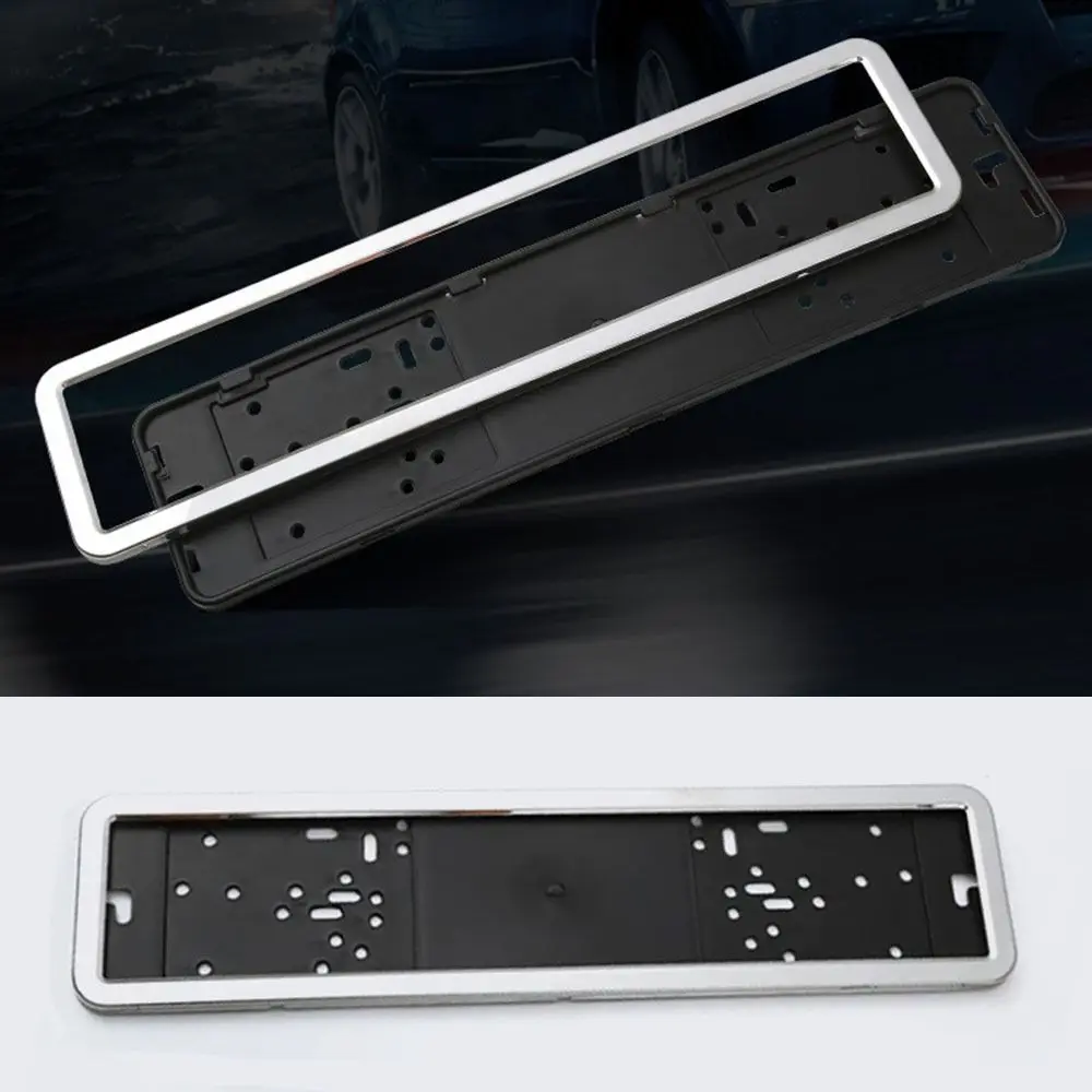 

Stylish Russian Plate Frame Cover Waterproof Stainless Steel Car License Number Plate Holder Light Weight Easy Installation