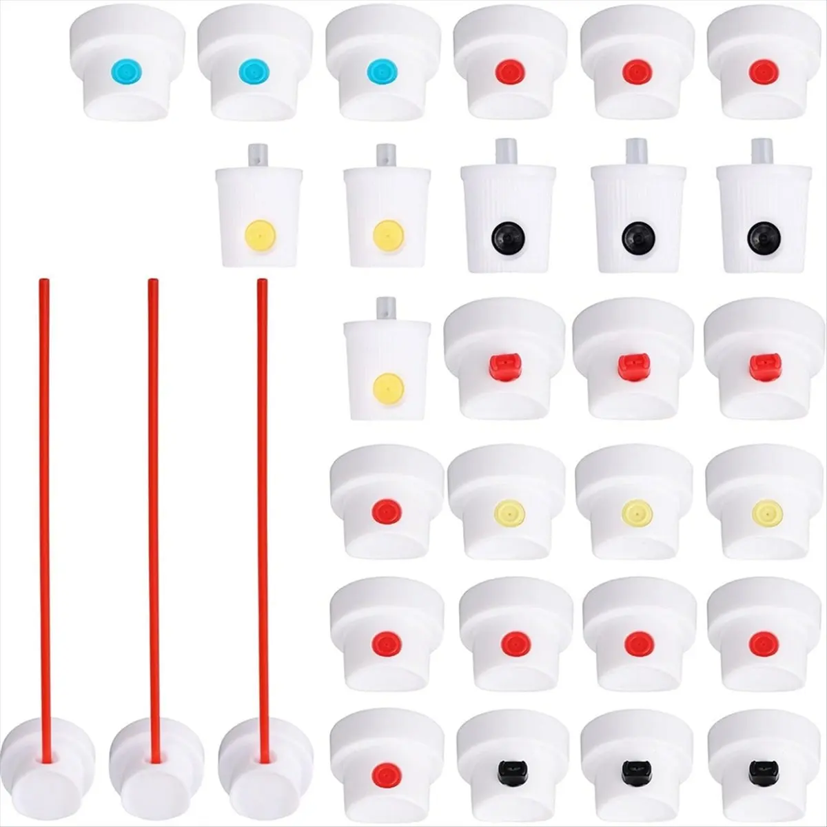 New 30pcs Universal Can Nozzles, for Female Cans Easy to Use Bottle Nozzle Tips Replacement Supplies for Graffiti Painting