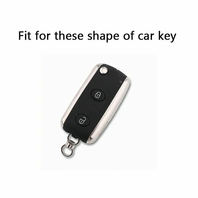 KEYECU Aluminum Alloy Protector Cover For Bentley Continental GT Flying Spur 2005 2006 2007 2008 2009 - 2016 Remote Key Case Fob