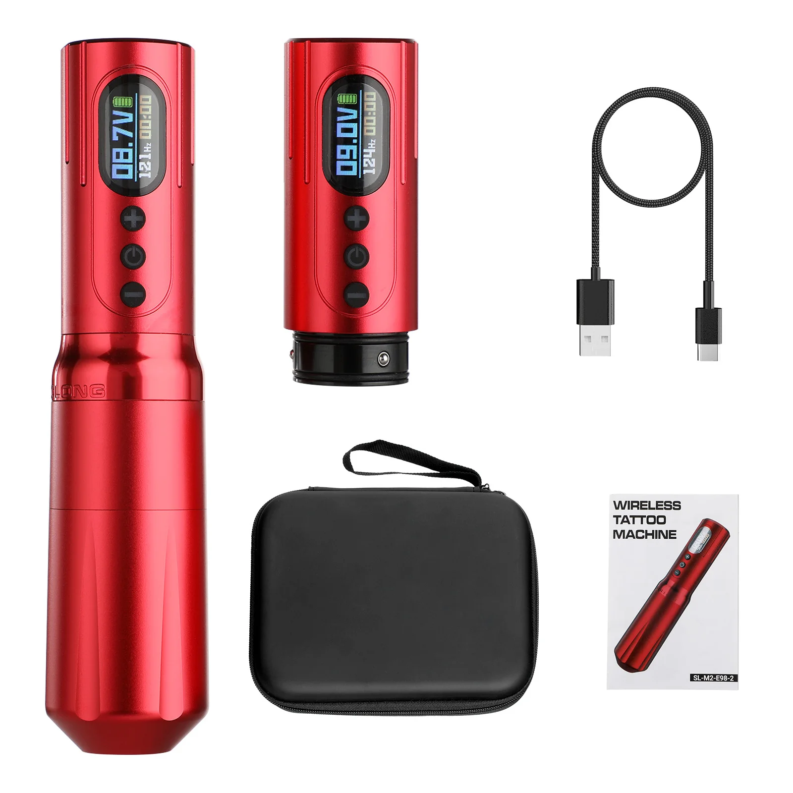 

Tattoo Machine Adjustable Portable 2000mAh Tattoo Pen Red Type-C Interface Permanent Makeup Art Tattoo Supplies