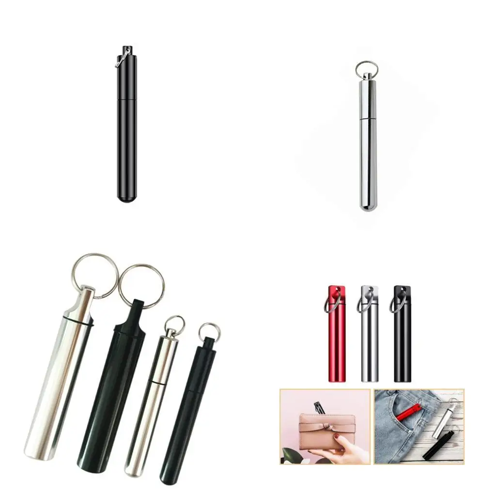 

E8BD Double Purpose Metal Toothpick Holder And Container For Hiking Daily Use