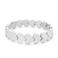 Bracelet en forme de cœur en or rose et rouge pour femme, breloque pour couple, nouveau, 2024