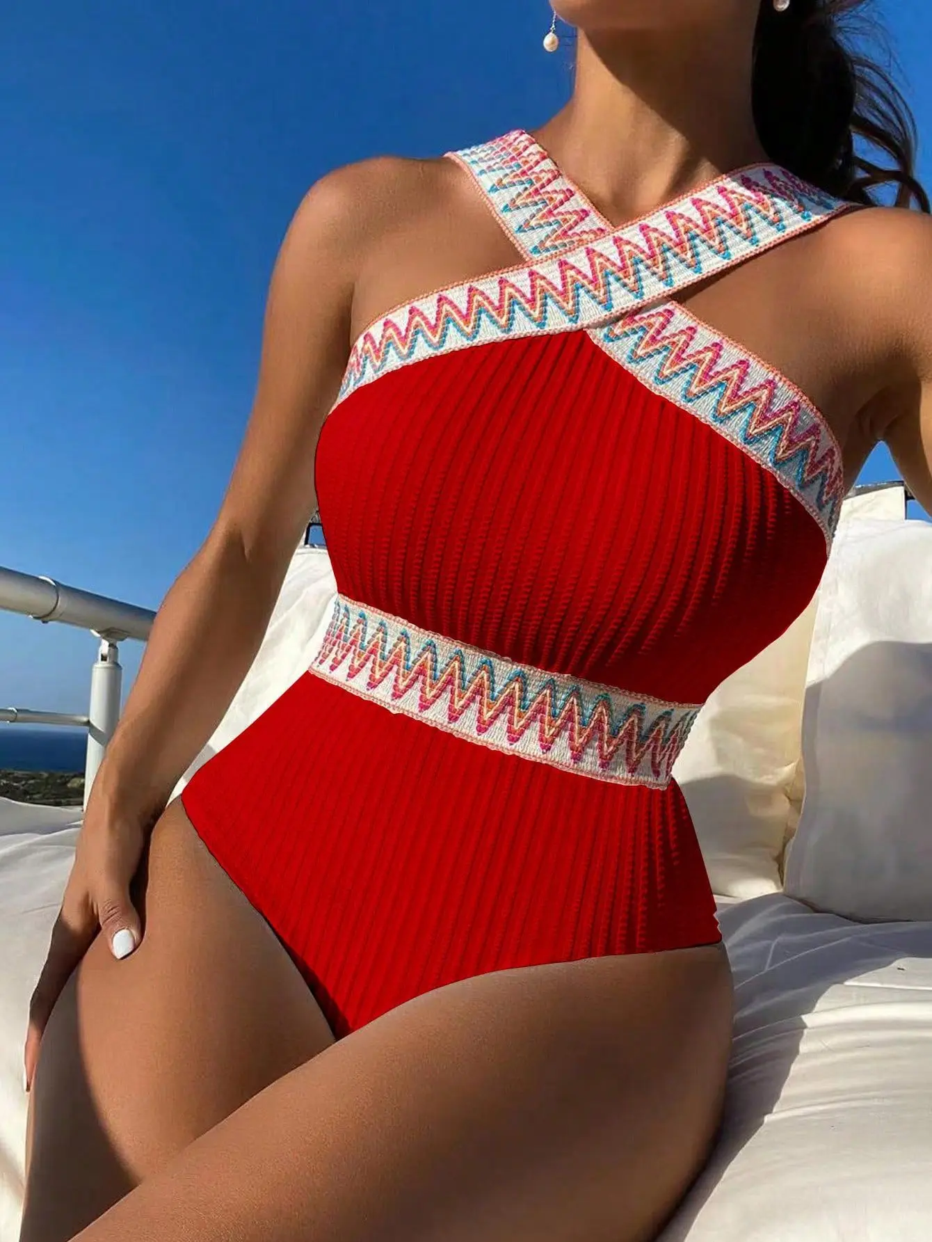 Swimwear For Large Breasts Conservative Womens Swimsuit 2023 Big Bust And Tummy Halter Bathing Suit Slimming One Piece Swimsuits