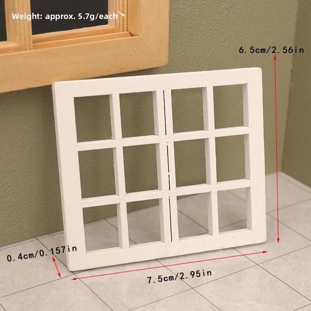 1:12 Dollhouse Miniature Model Window Retro Hollow Out European Style Door Frames Furniture Decor Multicolors Mini