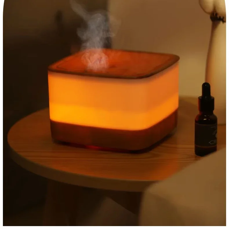 

Remote Control Wood Colorful Light Volcano Essential Oil Diffuser Diffuser Aroma Diffuser Smart Home Appliances Humidifiers