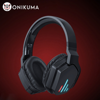 ONIKUMA Professional Gaming Headphones Bluetooth-Compatible Headphones with LED Light Foldable Headset Gamer Earphones For PC