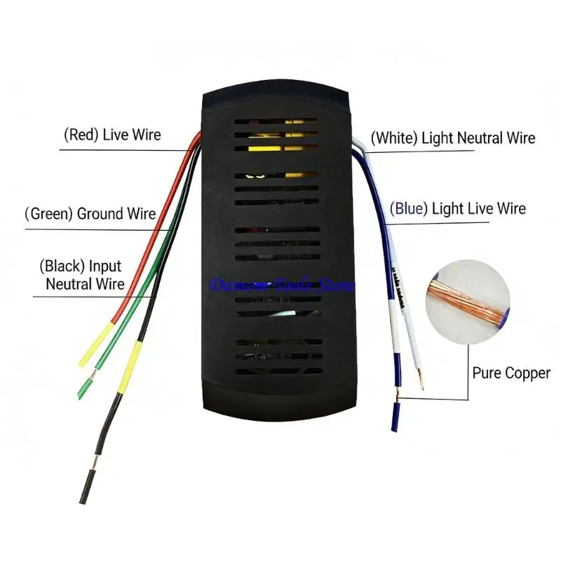 57BE Universal Ceiling Fan Remote Controller 6 Speed Adjustable with Reverse Function