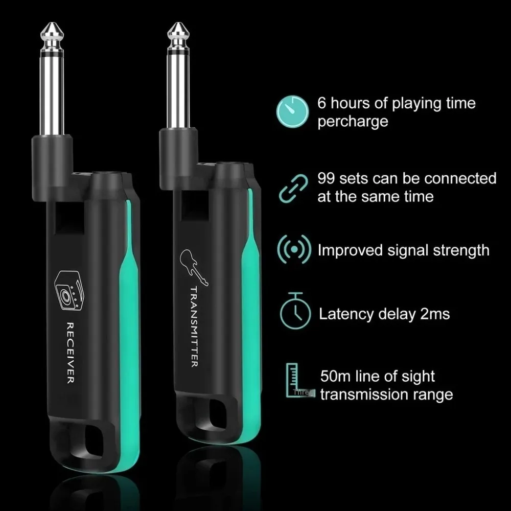 SWIFF AUDIO WS-70 Plus Wireless Guitar System Transmitter Receiver Digital Audio Transmission for Electric Guitar Bass Violin