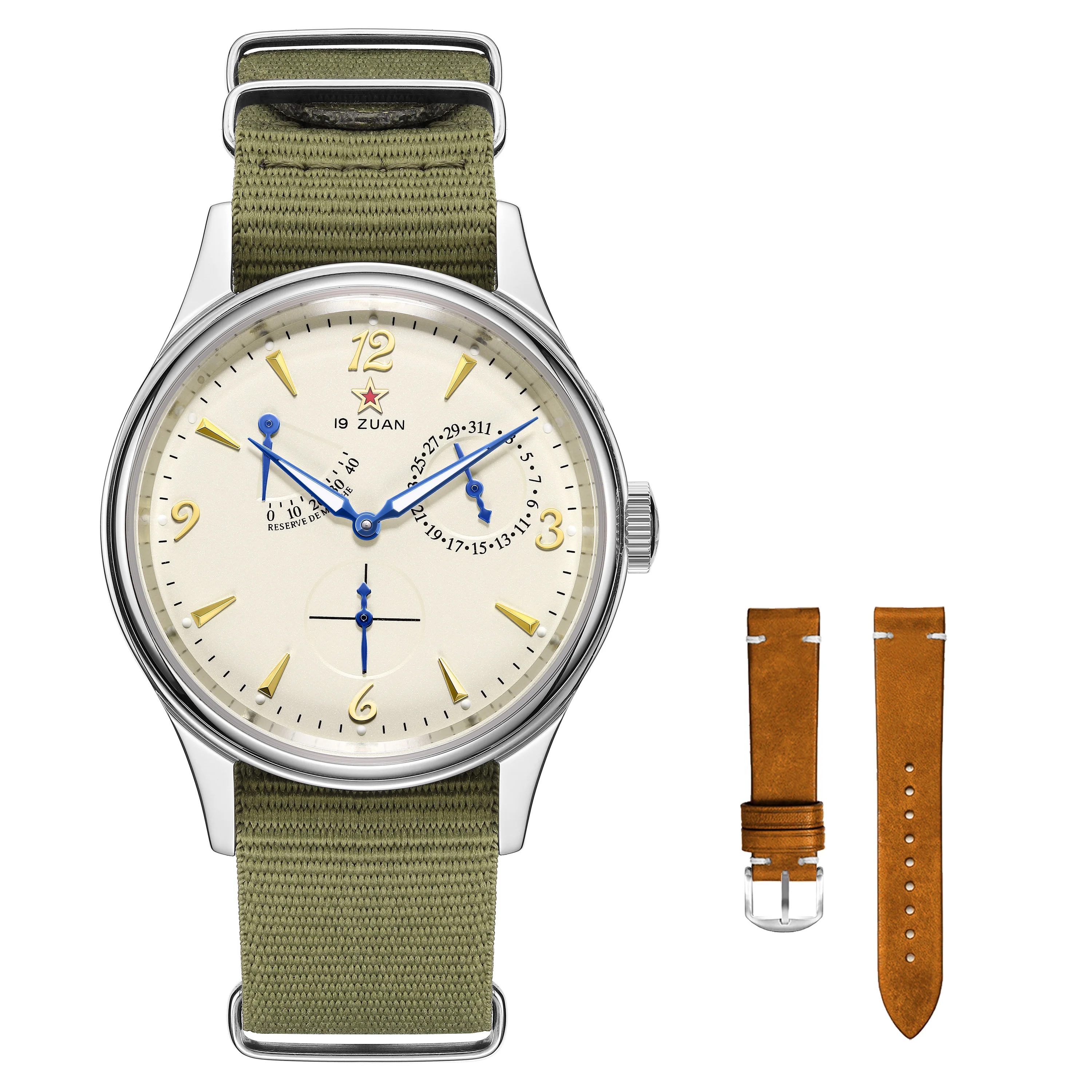 40MM 1963 Automatic Watch Seagull ST1780 Movement Pilot Watch 5Bar Waterproof Small Second Disk Luminous Mechanica Wristwatch
