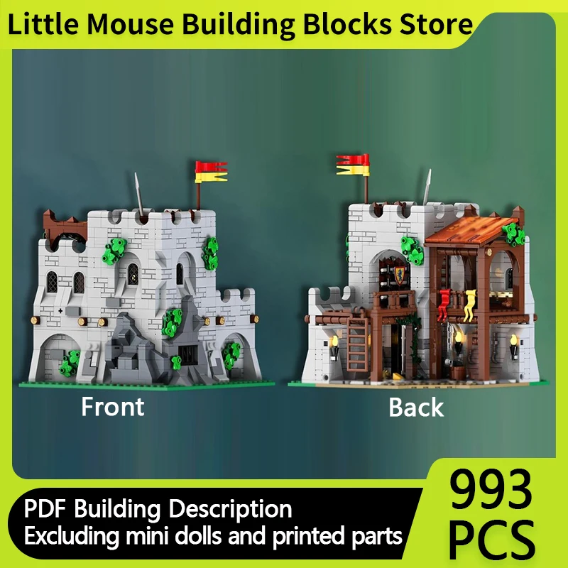 

Средневековый замок, модель MOC, строительные кирпичи, каменный рок, замок, клетка, модульная технология, подарки, праздник, сборка, детские игрушки, костюм