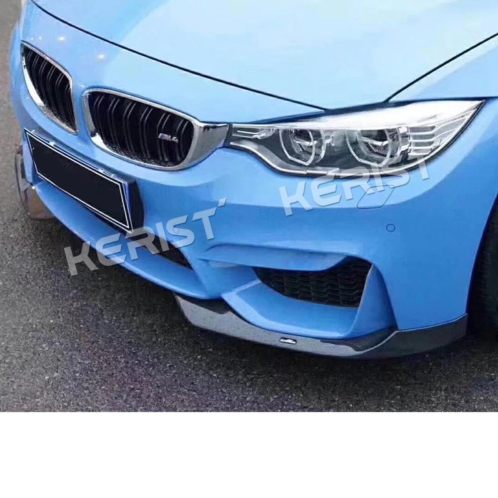 f82  Carbon m4 Bumper For bmw m4 2015-2018 2PCS Car Sticker Front Bumper  Splitter Fins Body Spoiler Canards Case