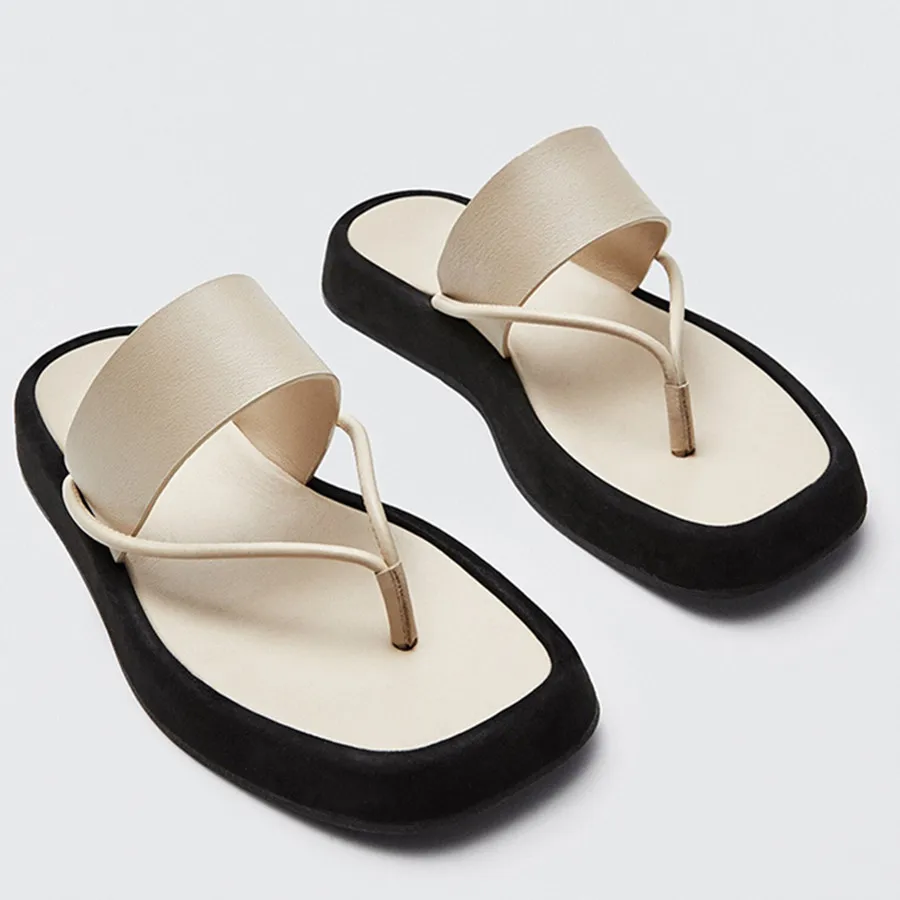 Withered Vintage Slides Shoes Women Fashion Shoes Woman Girls Thick Sole Soft Sheep Beach Flip Flops Slippers Women Casual